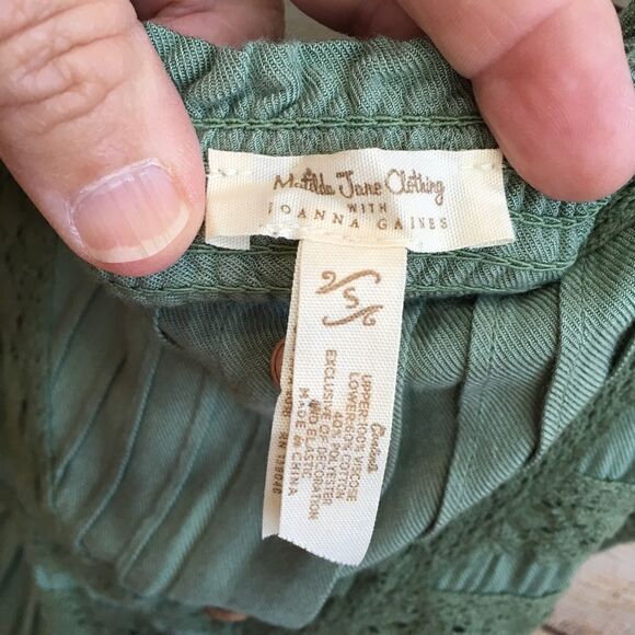 MATILDA‎ JANE JOANNA GAINES GREEN GRASS ROOTS SMOCKED DRESS - Picture 4 of 8